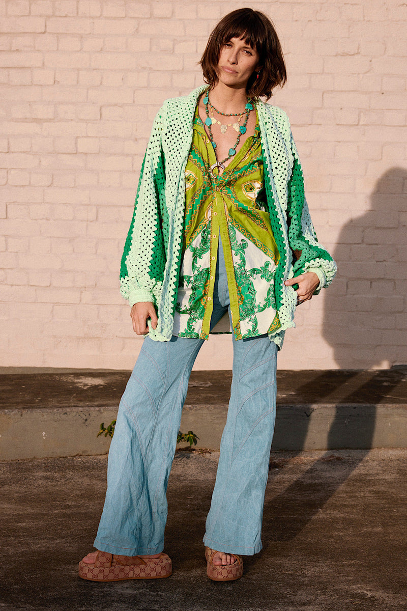 Colorado Girl Short Crochet Coat - Chasing Unicorns