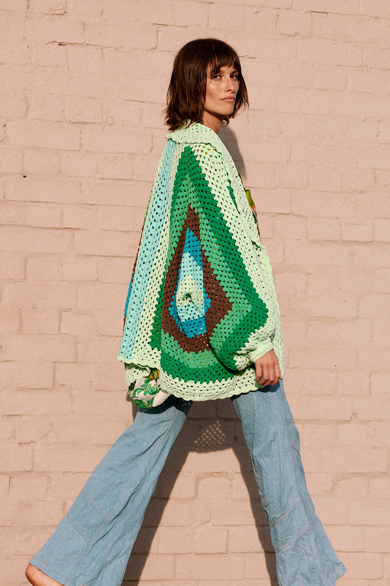 Colorado Girl Short Crochet Coat - Chasing Unicorns