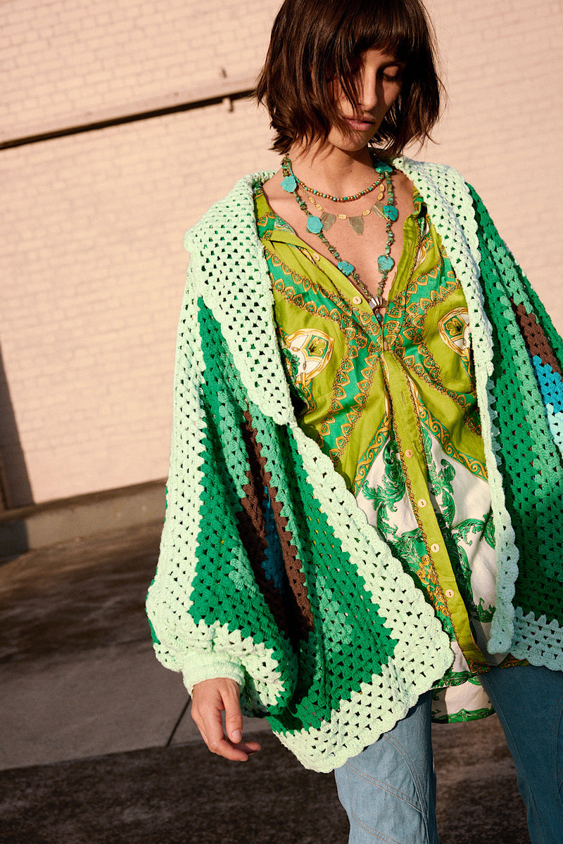 Colorado Girl Short Crochet Coat - Chasing Unicorns