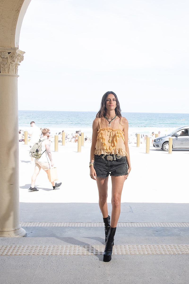 Come Down Easy Silk + Lace Cami - Chasing Unicorns