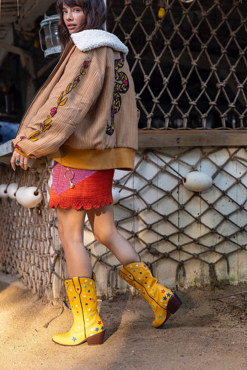 Cosmic Cowgirl Leather Boots - Chasing Unicorns