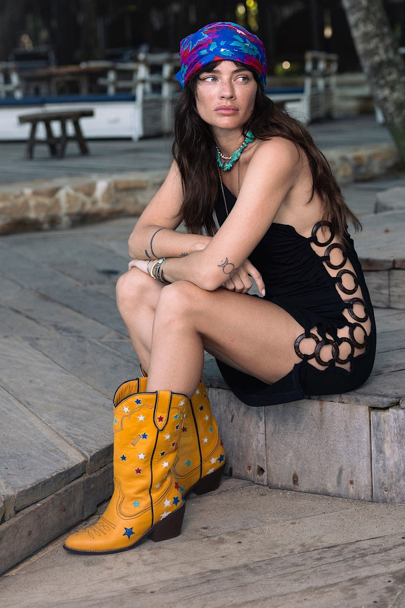 Cosmic Cowgirl Leather Boots - Chasing Unicorns