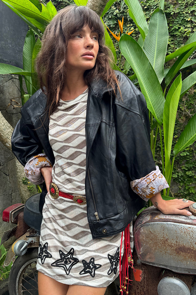 Counting Stars Embroidered Mini Dress - Chasing Unicorns