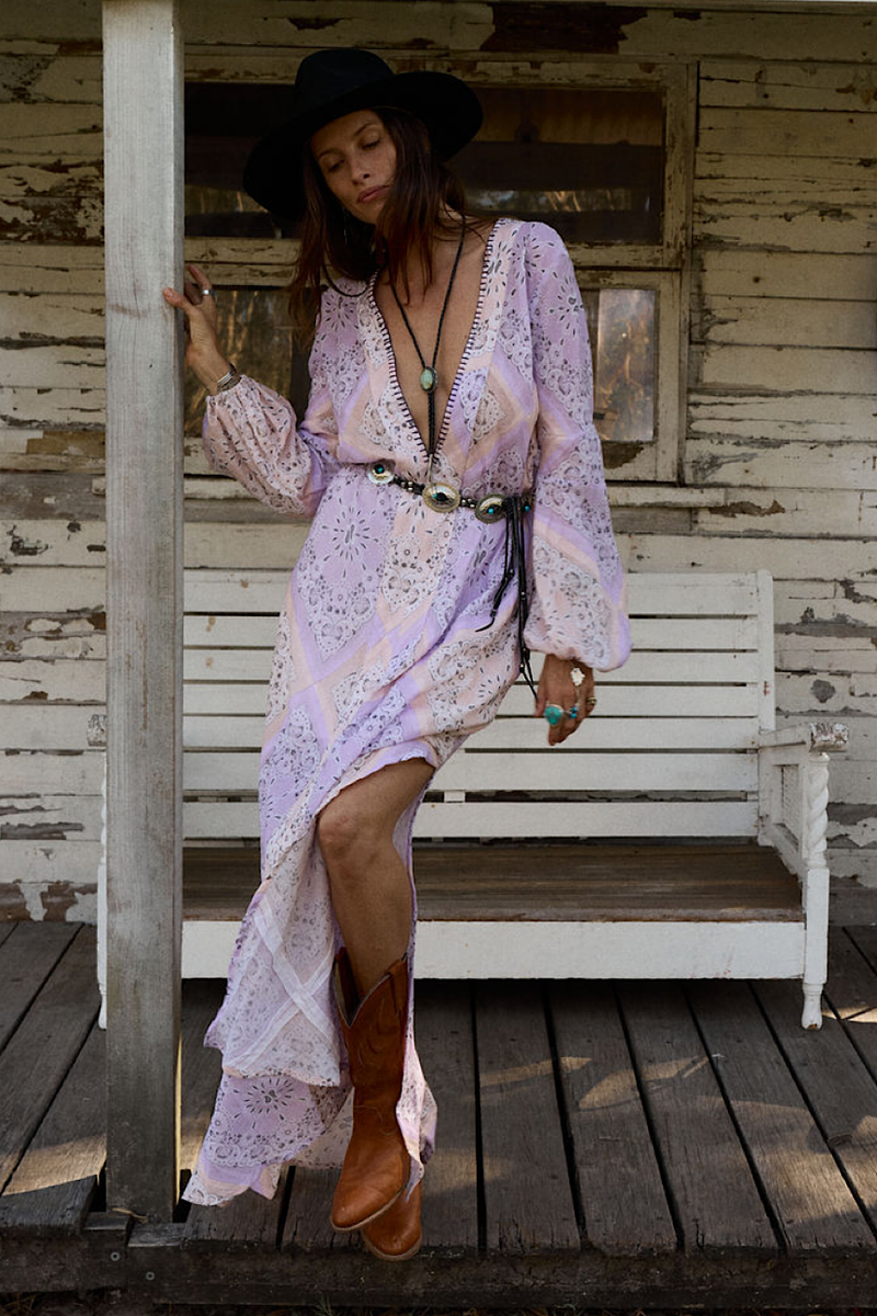 Country Girl Maxi Caftan Dress - Chasing Unicorns