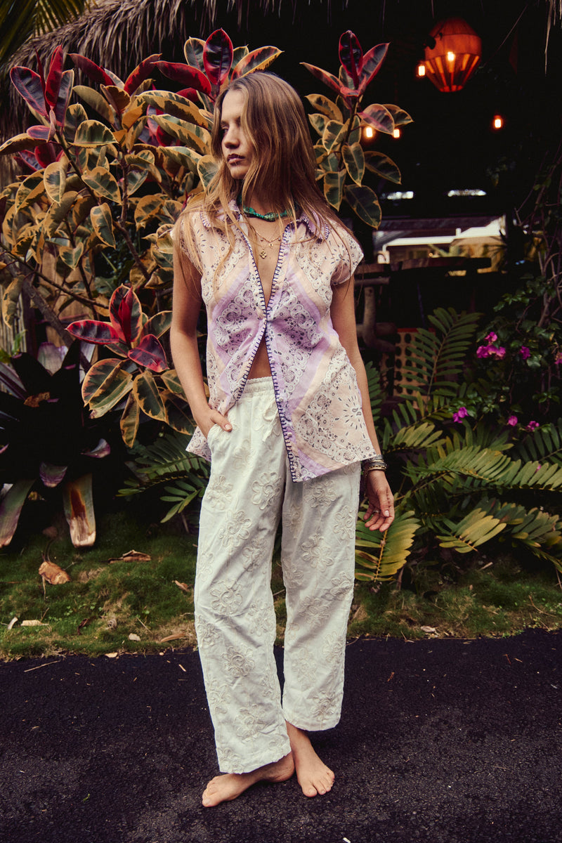 Country Girl Patchwork Bandana Blouse - Chasing Unicorns