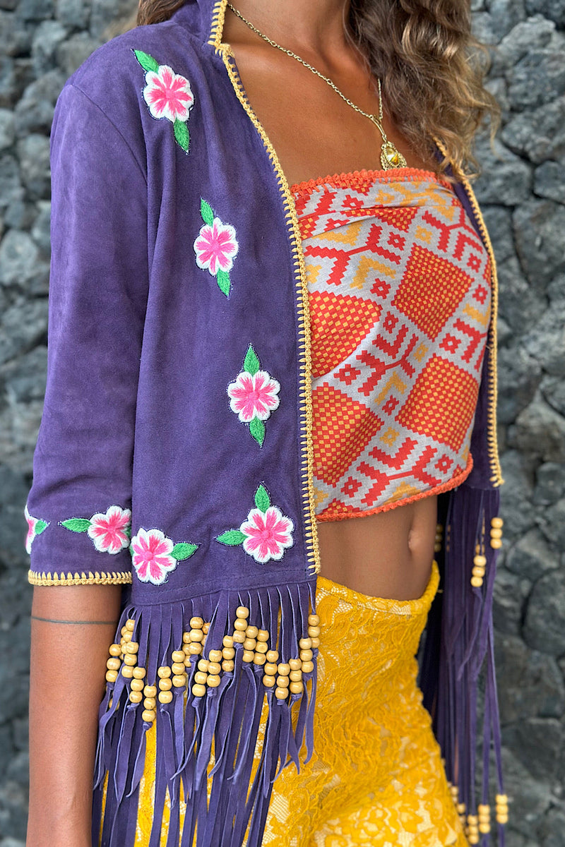 Dancing Barefoot Suede Fringe Jacket - Chasing Unicorns