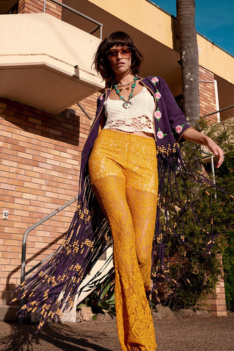 Dancing Barefoot Suede Fringe Jacket - Chasing Unicorns