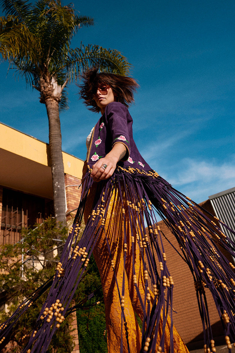 Dancing Barefoot Suede Fringe Jacket - Chasing Unicorns