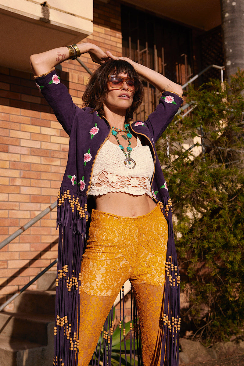 Dancing Barefoot Suede Fringe Jacket - Chasing Unicorns