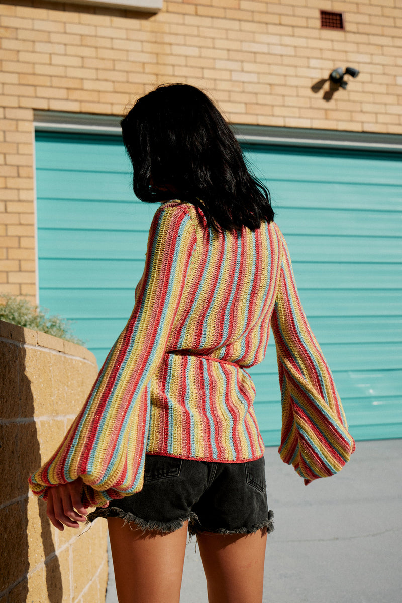 Diamonds + Rust Hand Crochet Jumper - Chasing Unicorns