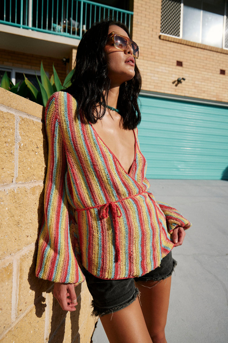 Diamonds + Rust Hand Crochet Jumper - Chasing Unicorns