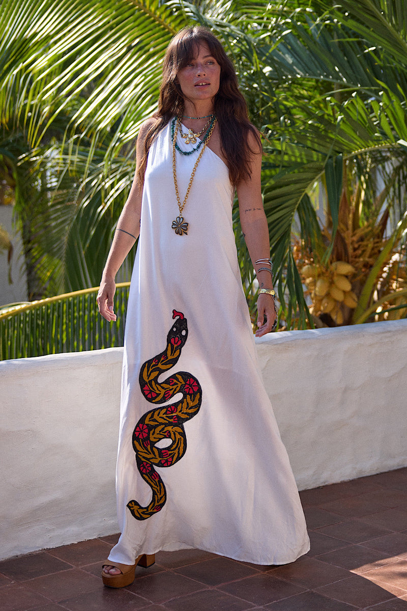 Feel Me Flow One Shoulder Maxi Dress - Chasing Unicorns