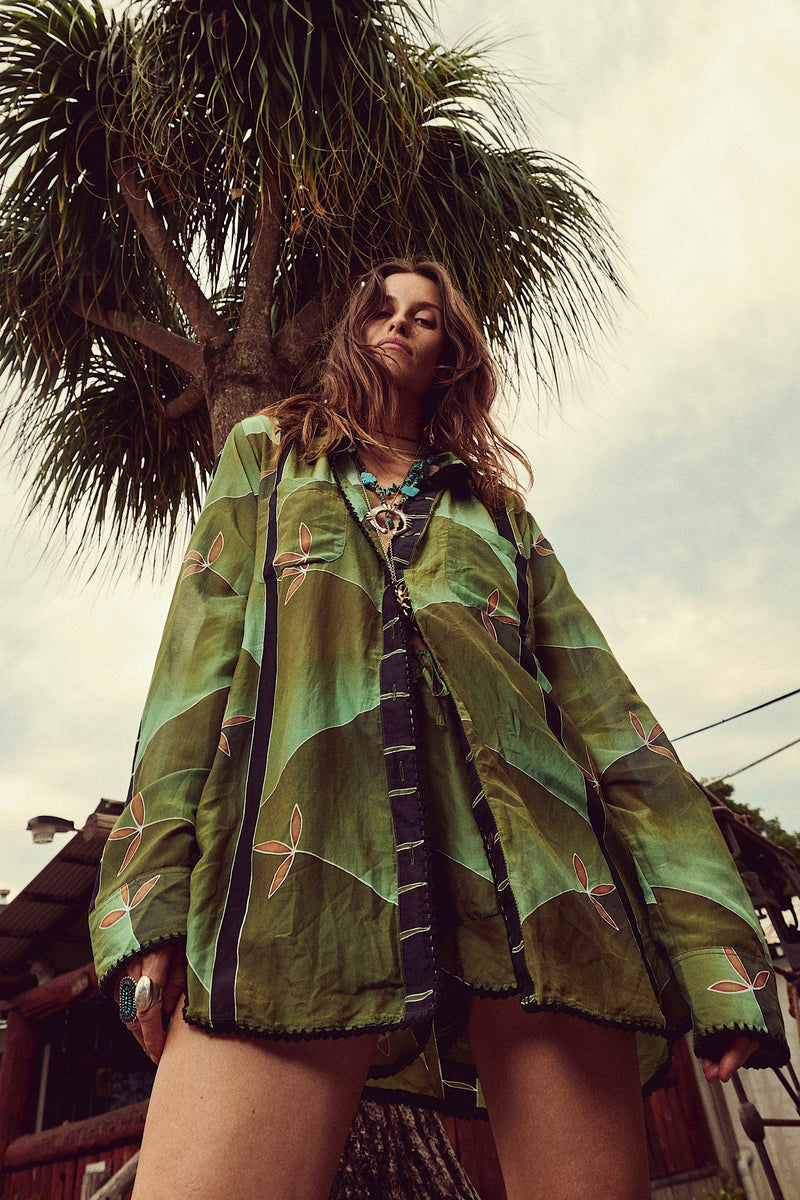 Good Thing Silk Cotton Oversized Shirt - Chasing Unicorns