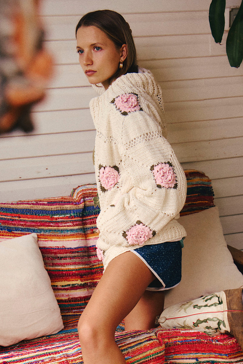 Heartbreaker Crochet Bomber Jacket - Chasing Unicorns