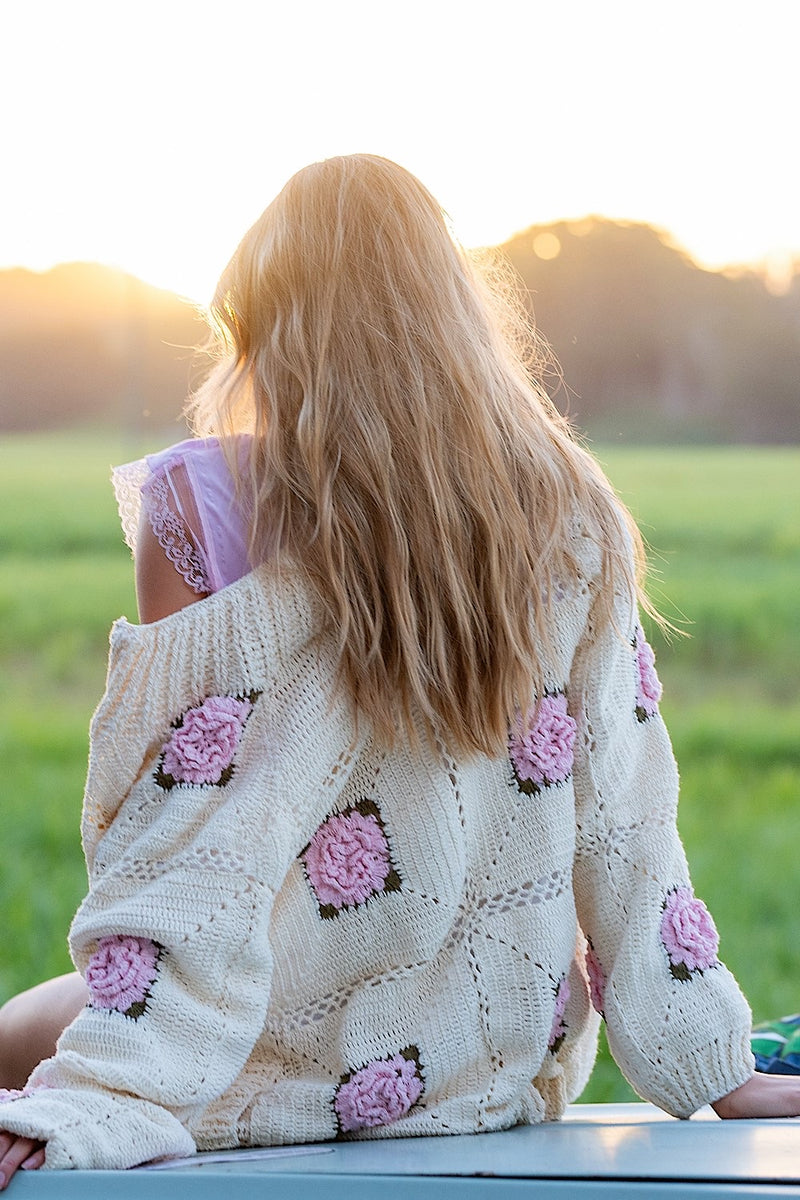 Heartbreaker Crochet Bomber Jacket - Chasing Unicorns