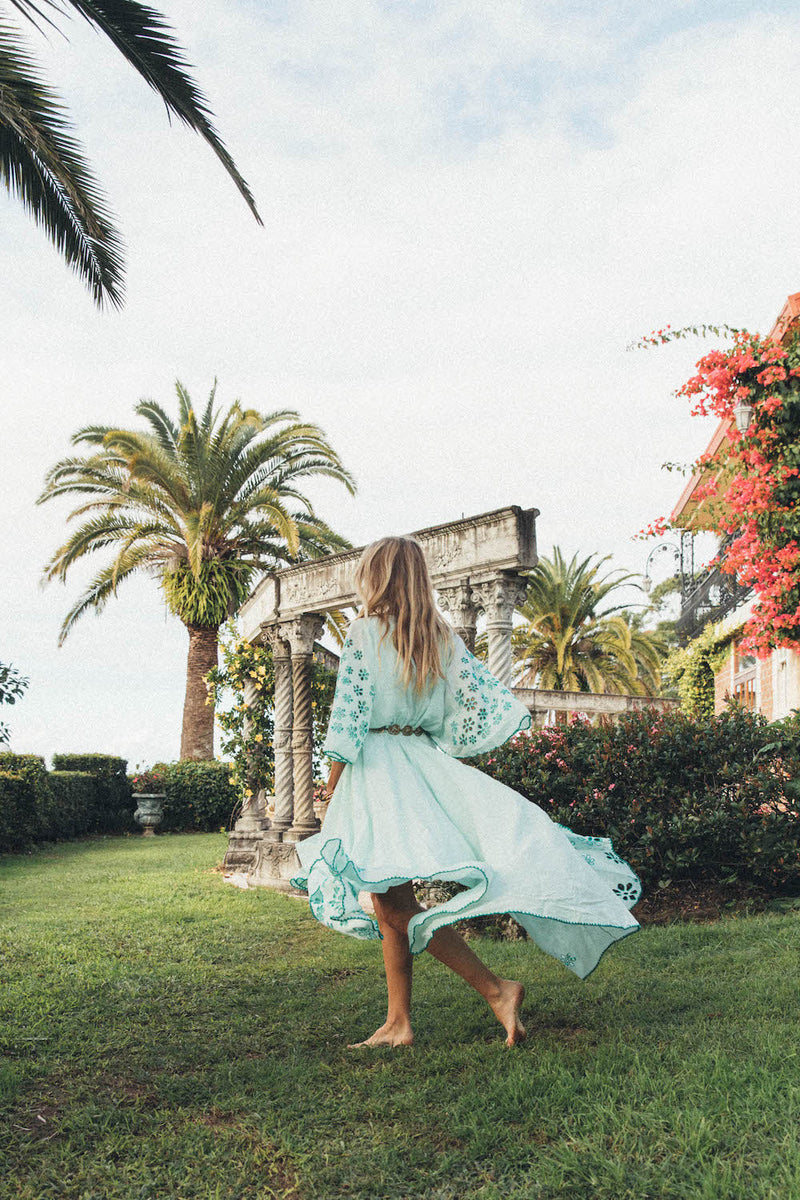 Hotel California Embroidered Caftan Maxi Dress - Chasing Unicorns