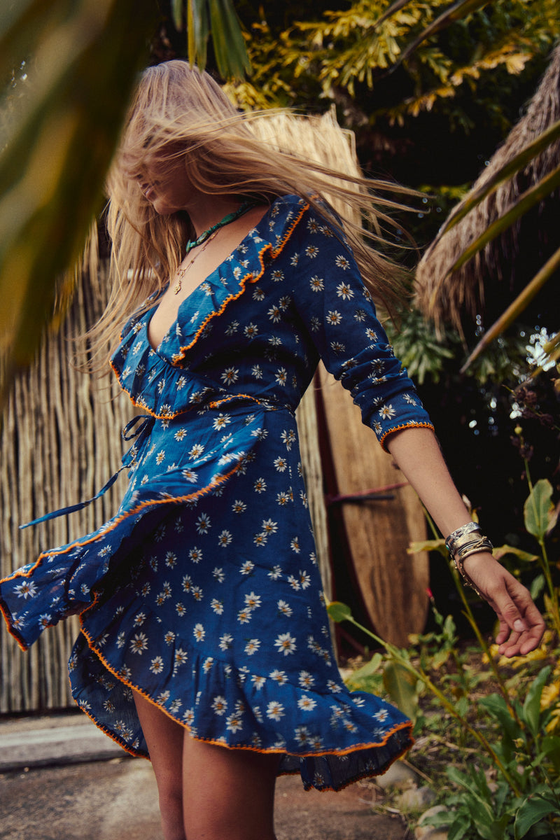 Houses Of The Holy Cotton Mini Dress - Daisy - Chasing Unicorns