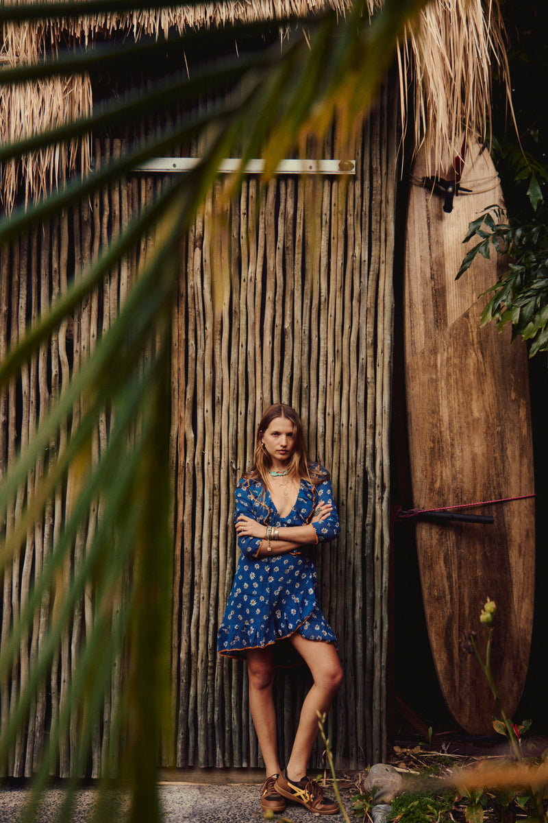 Houses Of The Holy Cotton Mini Dress - Daisy - Chasing Unicorns