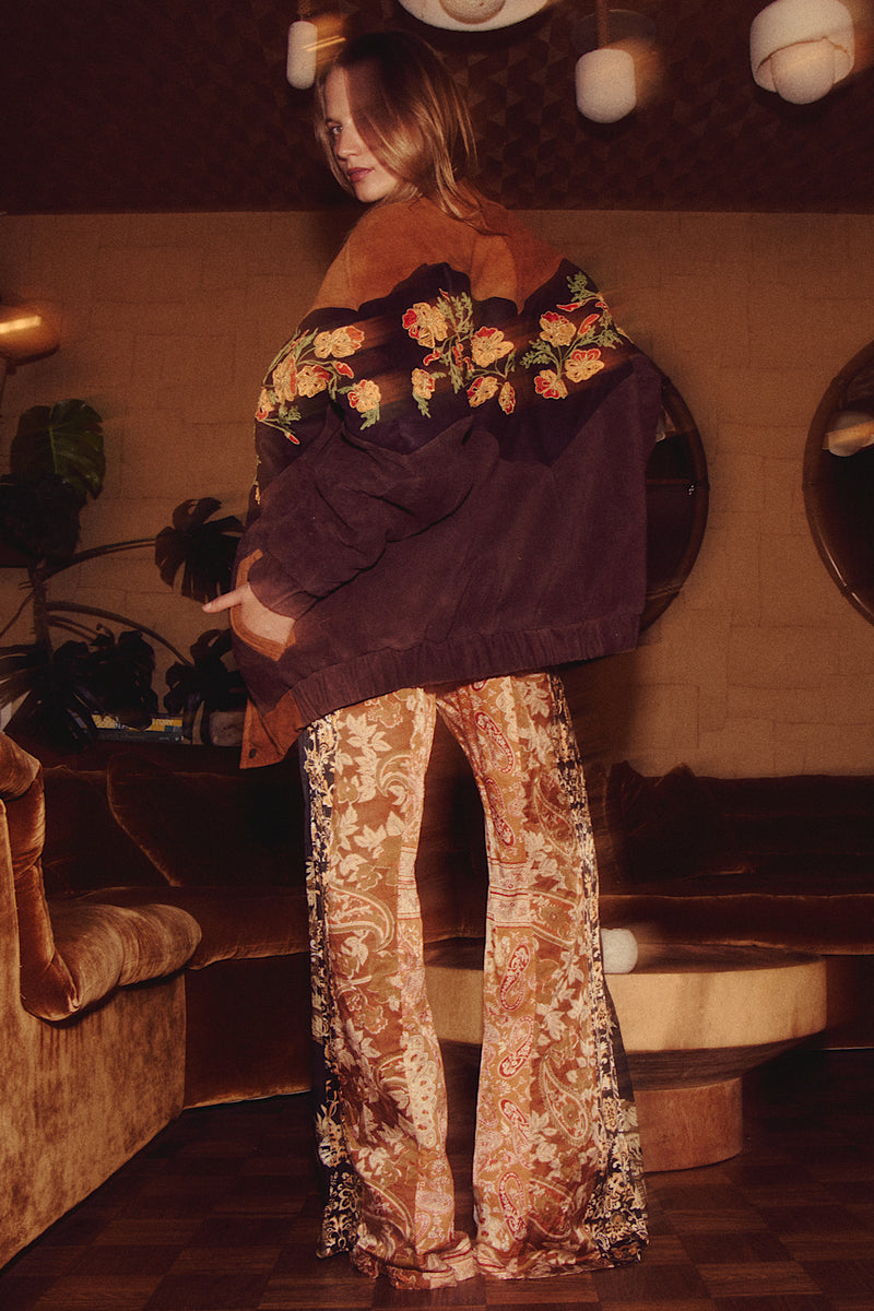 If She Wants A Cowboy Embroidered Suede Jacket - Chasing Unicorns