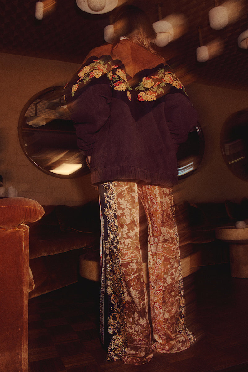 If She Wants A Cowboy Embroidered Suede Jacket - Chasing Unicorns