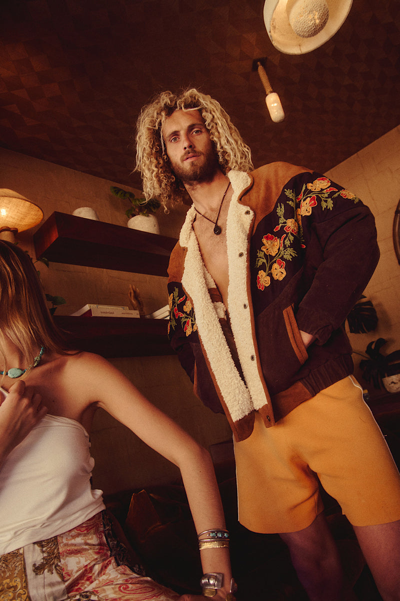 If She Wants A Cowboy Embroidered Suede Jacket - Chasing Unicorns