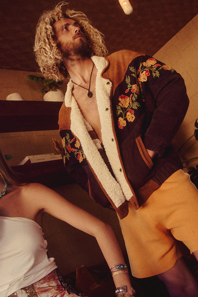 If She Wants A Cowboy Embroidered Suede Jacket - Chasing Unicorns