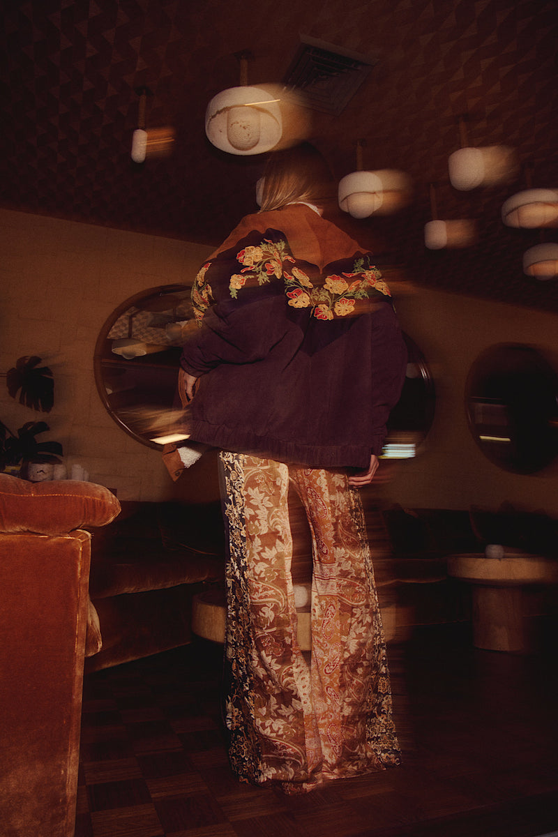 If She Wants A Cowboy Embroidered Suede Jacket - Chasing Unicorns