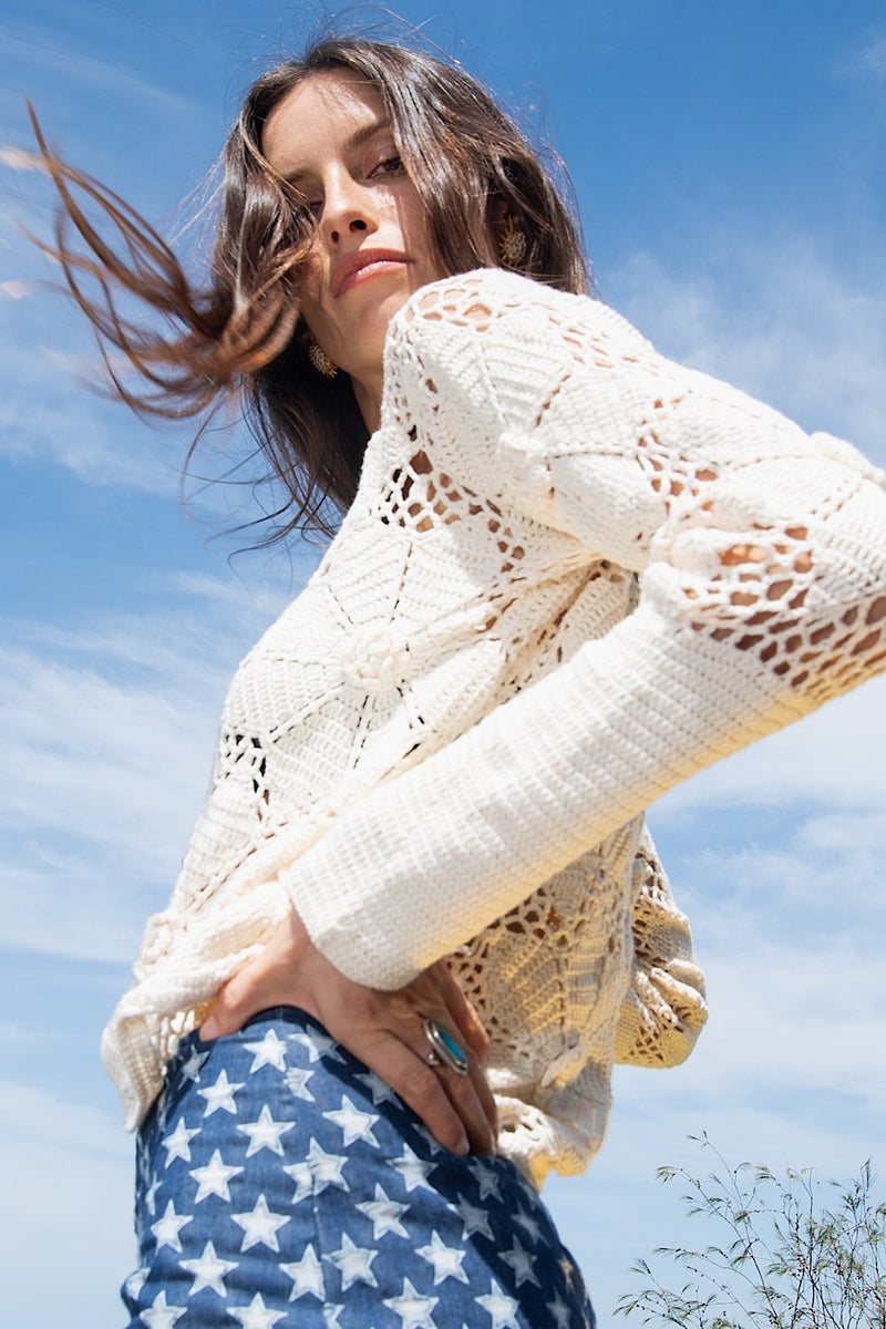 Just the Smile Crochet Jumper - Chasing Unicorns