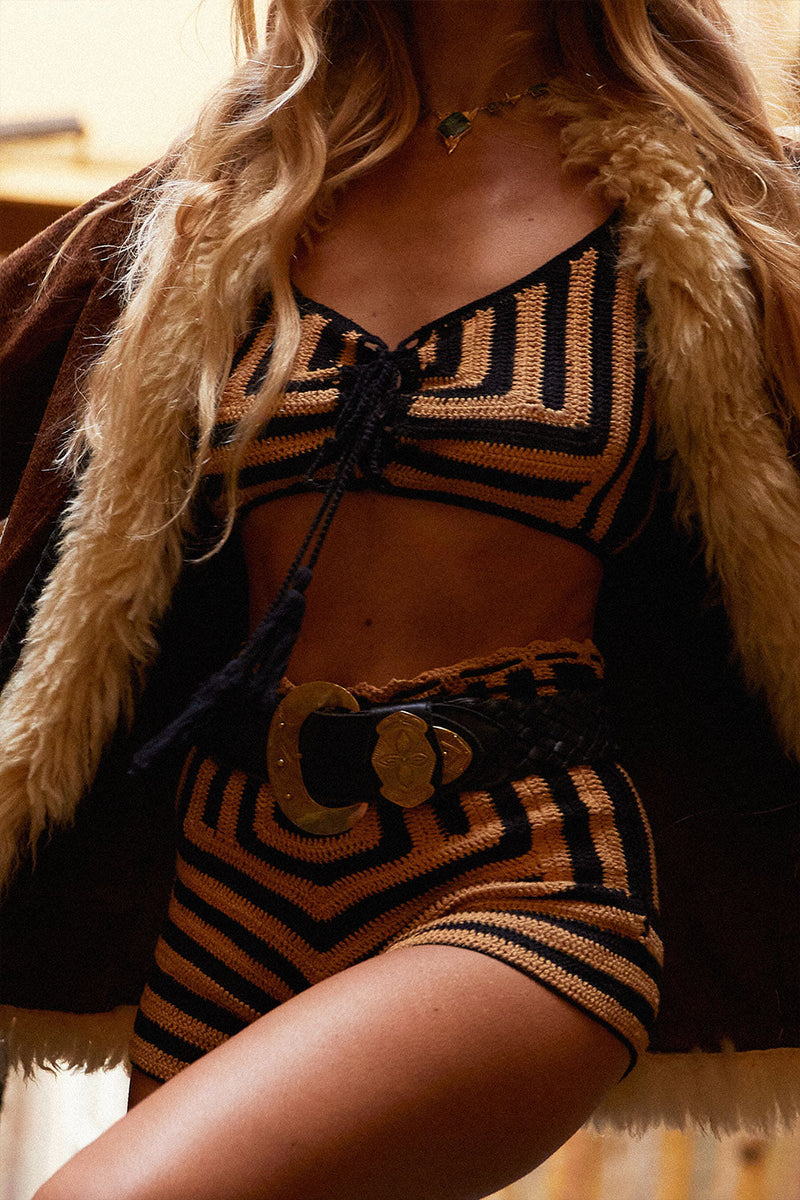 Let The Sunshine In Crochet Shorts - Chasing Unicorns