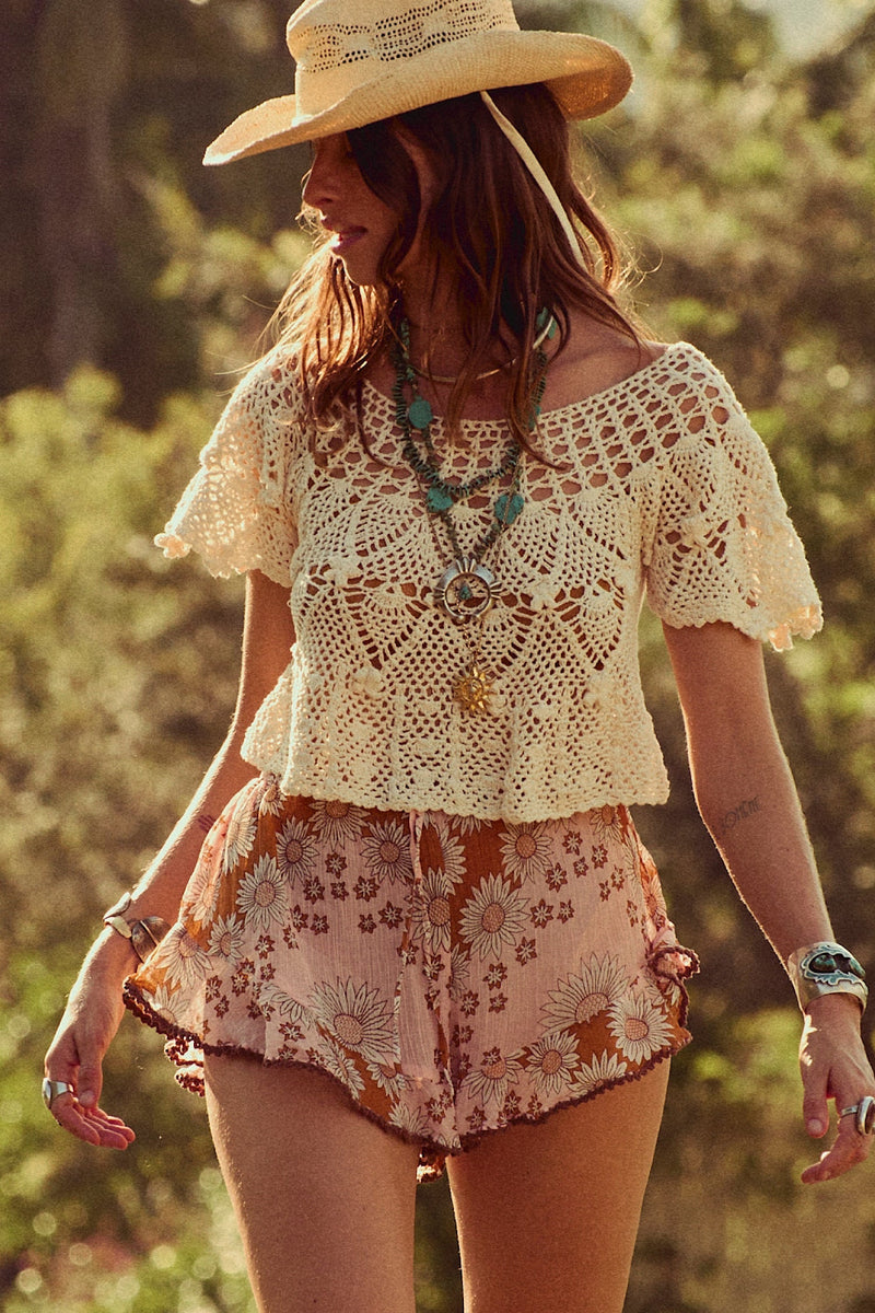 Like Dreamers Do Cotton Crochet Blouse - Chasing Unicorns