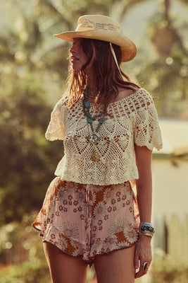 Like Dreamers Do Cotton Crochet Blouse