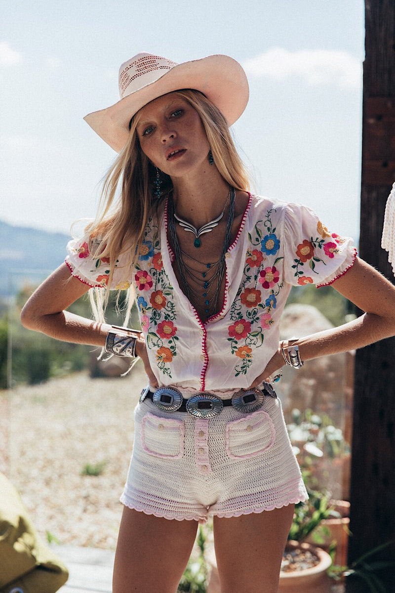 Long Hot Summer Crochet Shorts - Chasing Unicorns