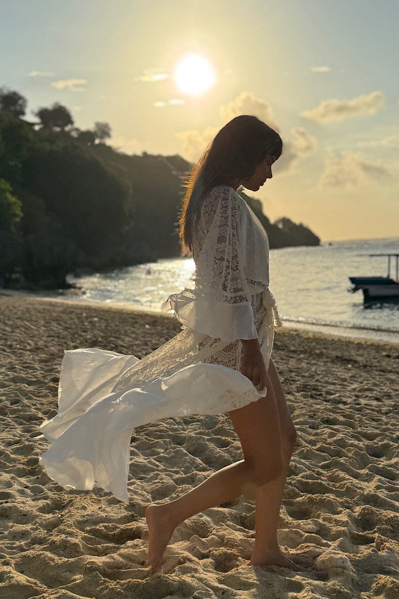 Mystical Magical Silk + Lace Wrap Maxi Dress Duster - Chasing Unicorns