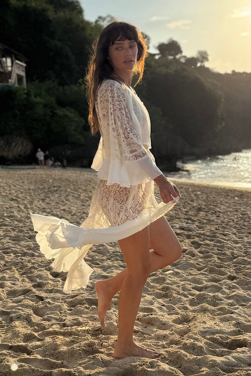 Mystical Magical Silk + Lace Wrap Maxi Dress Duster - Chasing Unicorns