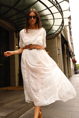 Natural Mystic Silk/Cotton Maxi Dress