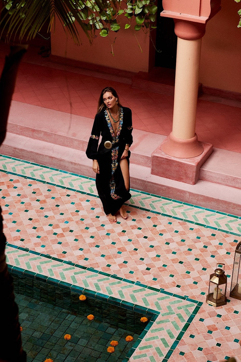 Never My Love Embroidered Cotton Maxi Dress - Chasing Unicorns