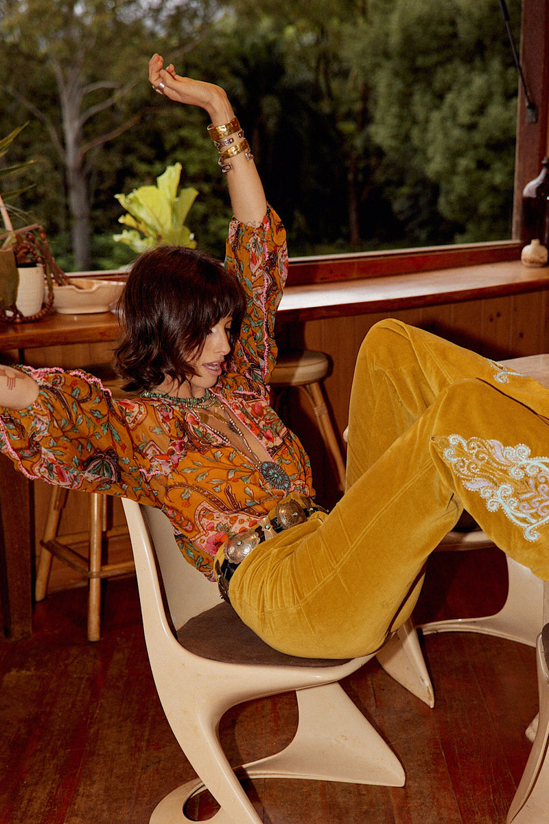 NEW A New Day For Love Silk Blouse - Chasing Unicorns