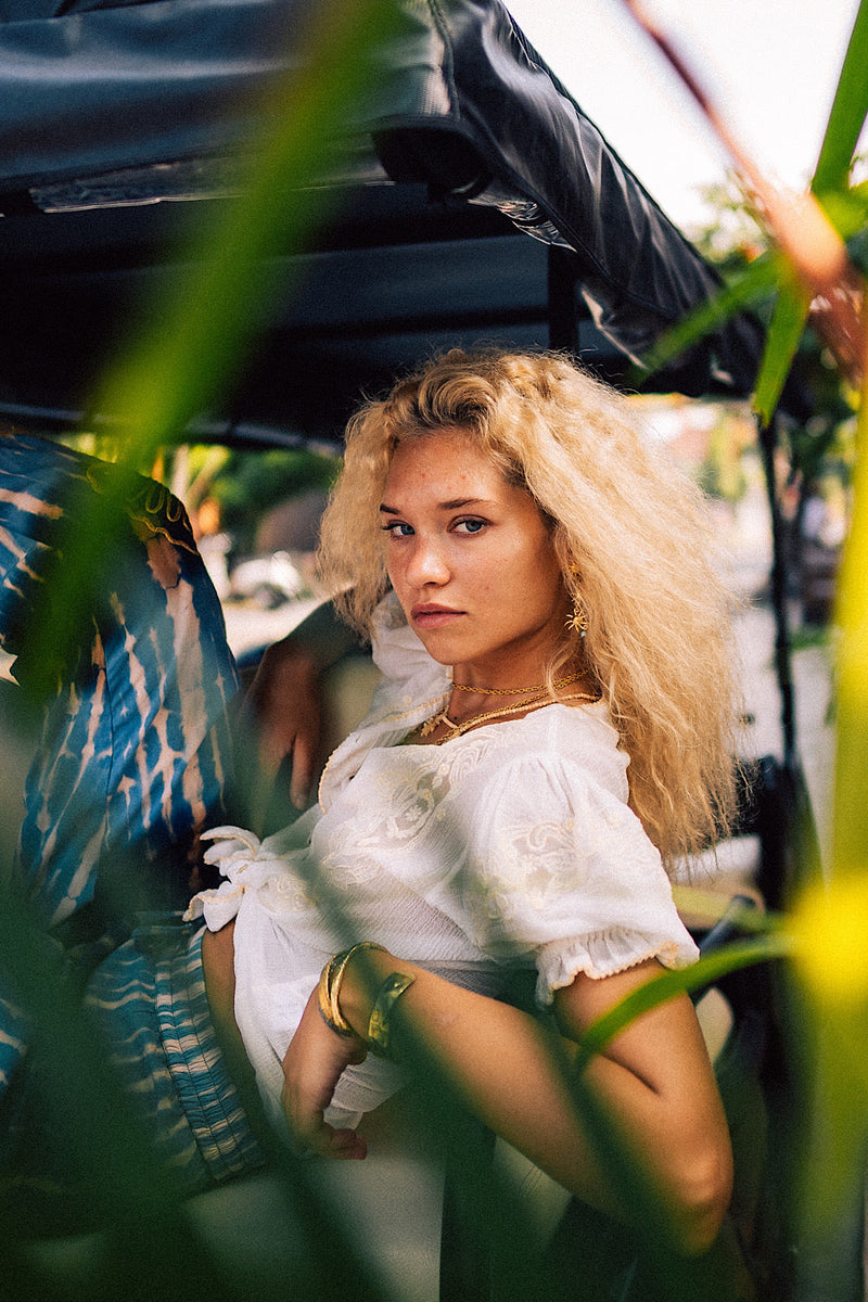 NEW Cotton Embroidered Blouse - Chasing Unicorns