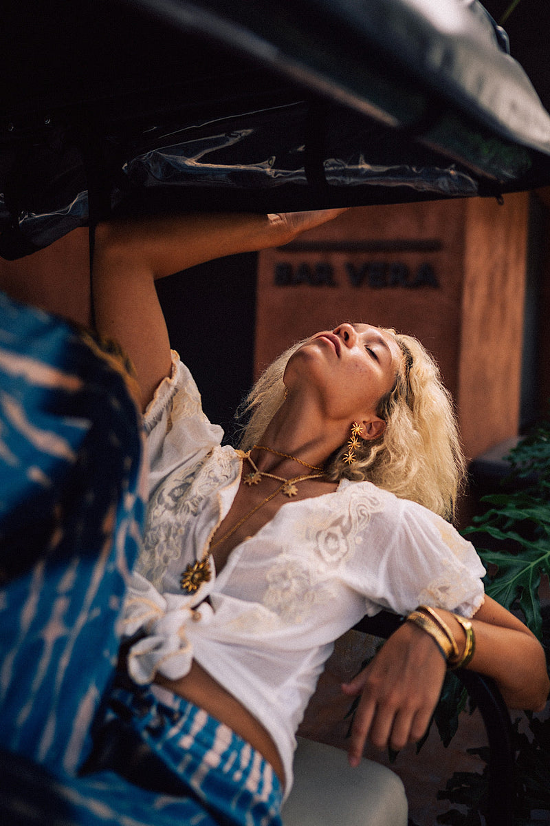 NEW Cotton Embroidered Blouse - Chasing Unicorns