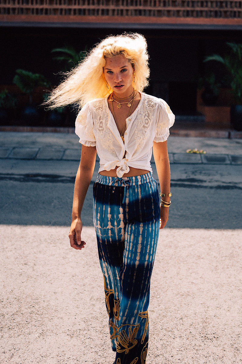 NEW Cotton Embroidered Blouse - Chasing Unicorns