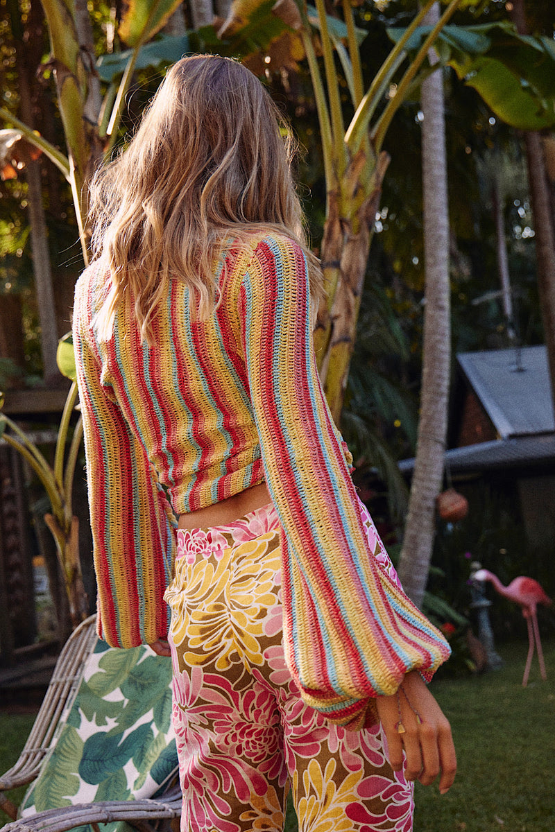 NEW Hand Crochet Long Sleeve Top - Popsicle - Chasing Unicorns