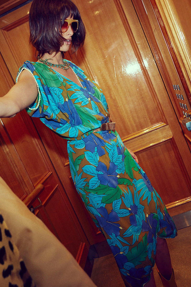 NEW Jungle Fever Wrap Midi Dress - Chasing Unicorns