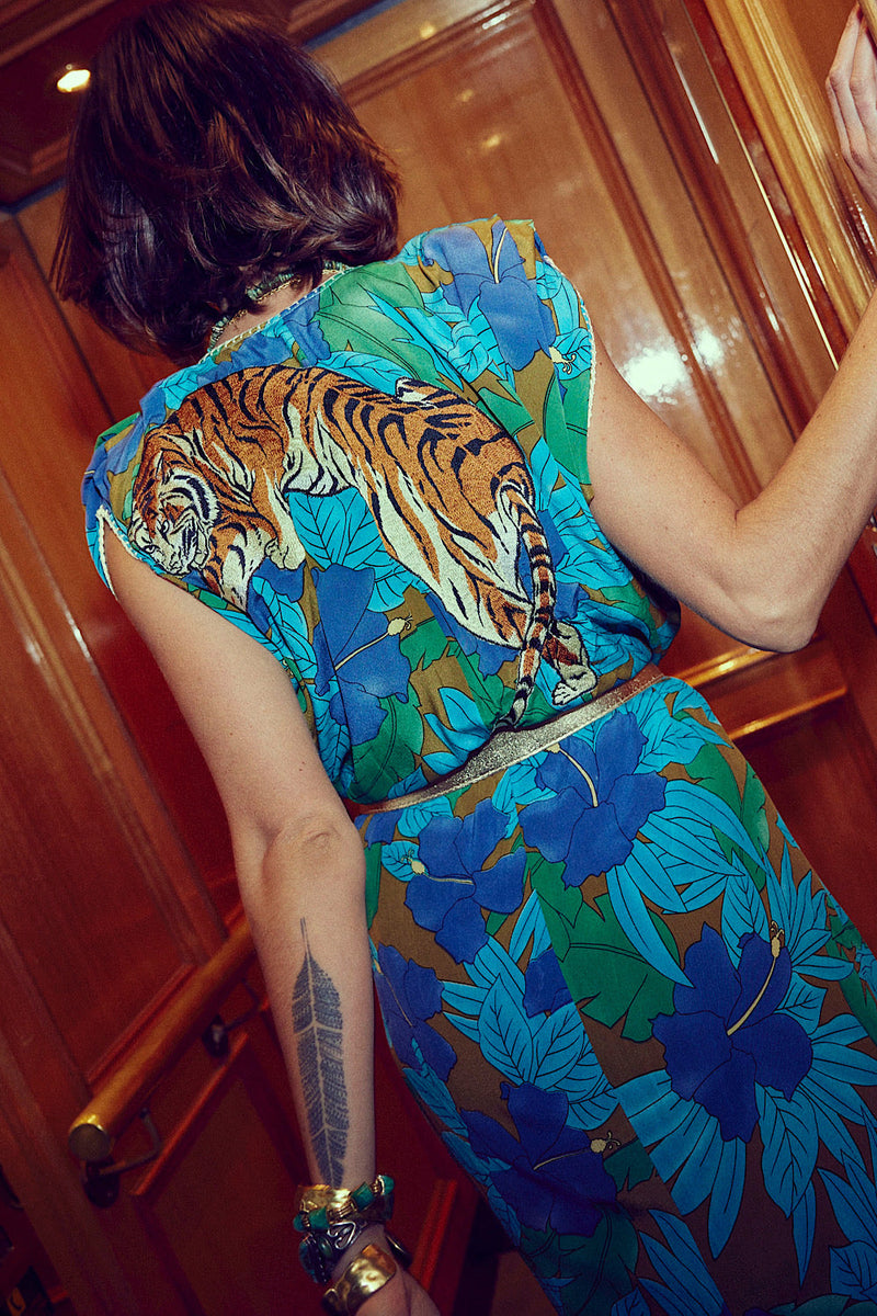 NEW Jungle Fever Wrap Midi Dress - Chasing Unicorns