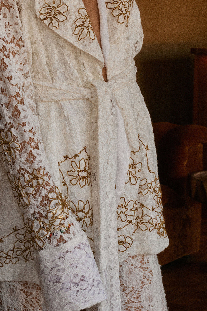 NEW Lace Flare Sleeve Embroidered Blouse Jacket - Chasing Unicorns