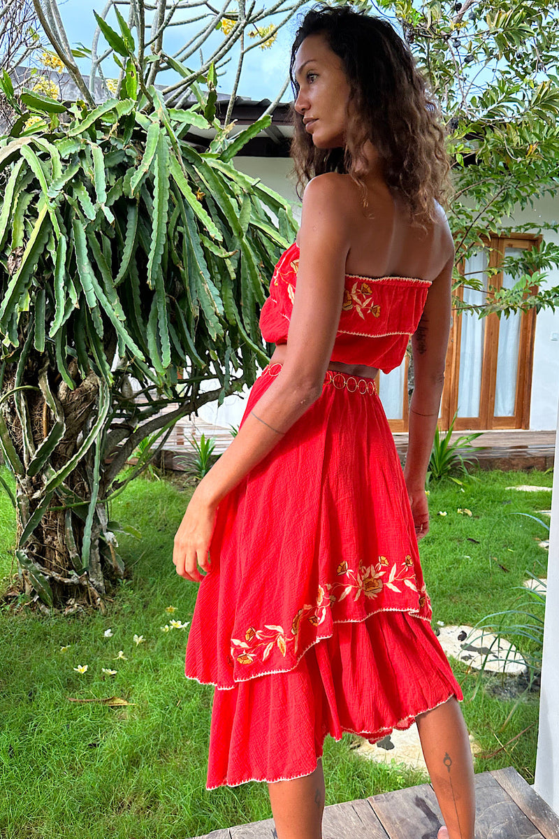 NEW Red Cutwork Set - Chasing Unicorns