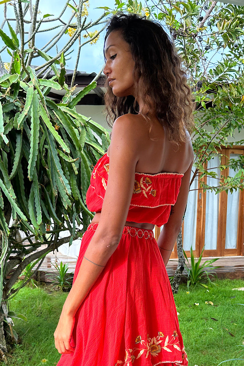 NEW Red Cutwork Set - Chasing Unicorns