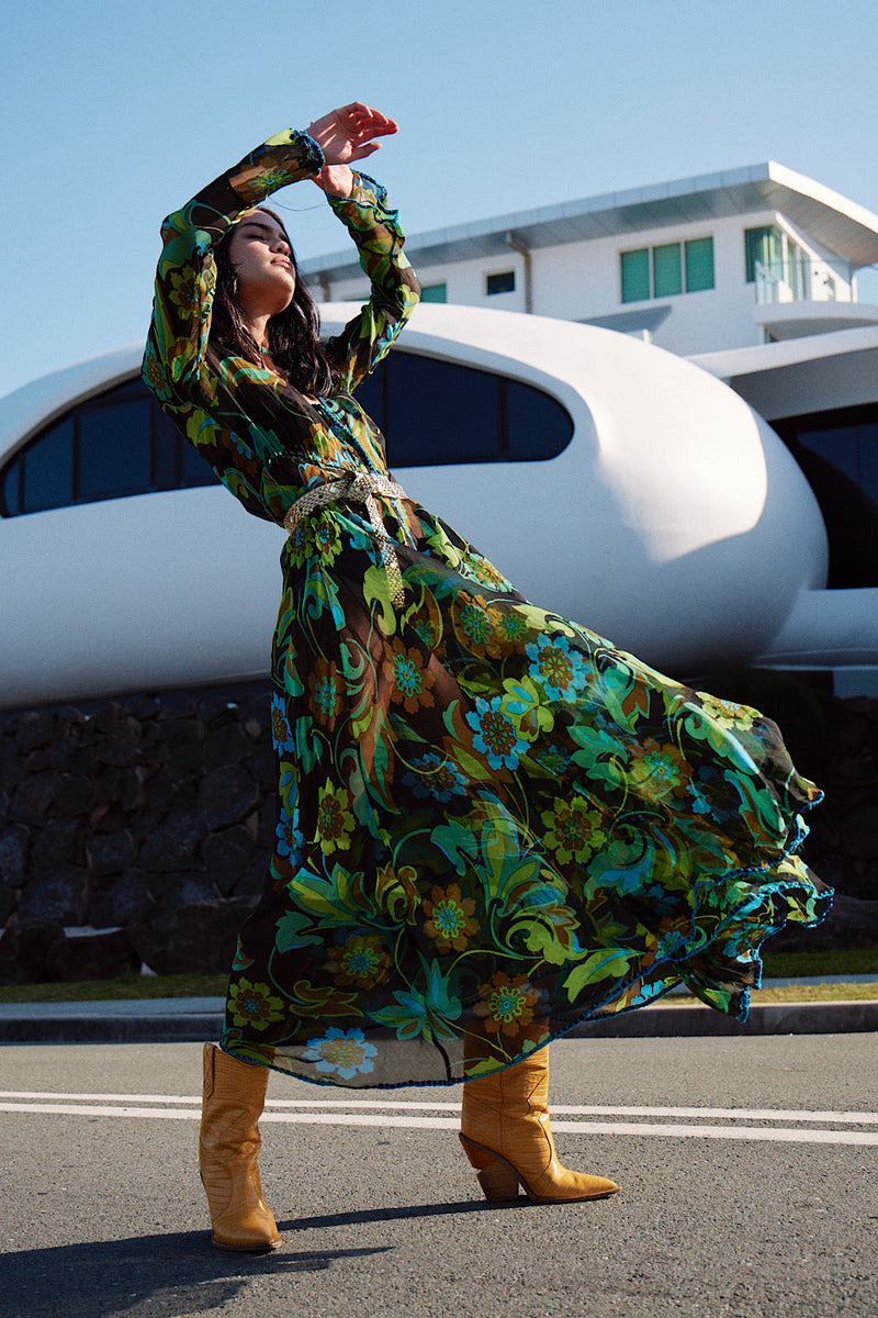 NEW Silk/Cotton Maxi Duster Dress - Chasing Unicorns