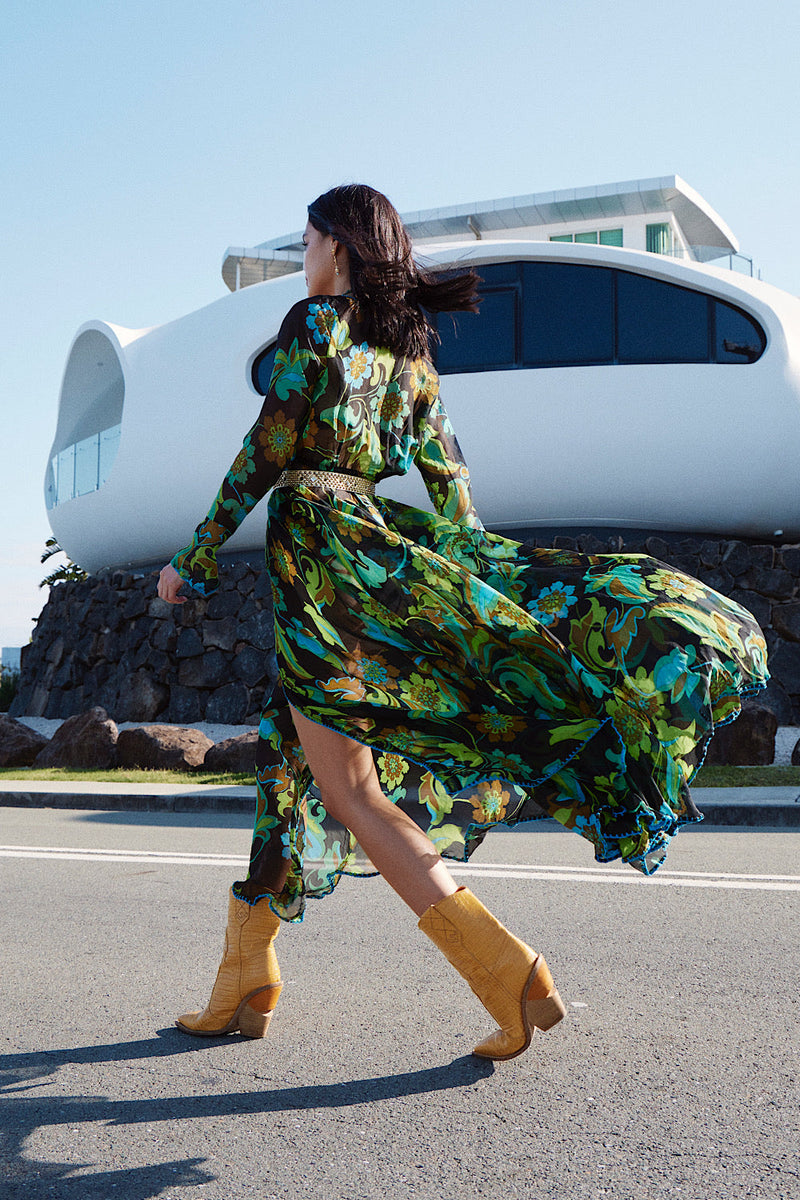 NEW Silk/Cotton Maxi Duster Dress - Chasing Unicorns