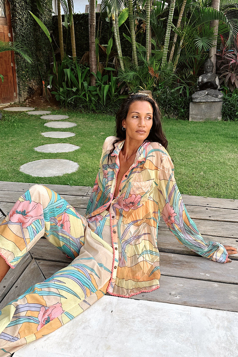 NEW Silk Crepe Long Sleeve Shirt - Chasing Unicorns