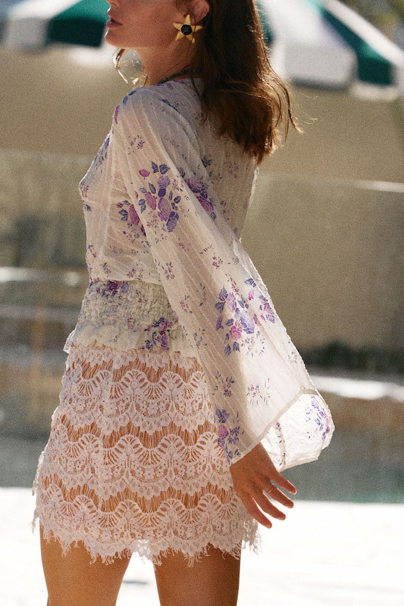 Paint The Town Red Lace Mini Skirt - Chasing Unicorns